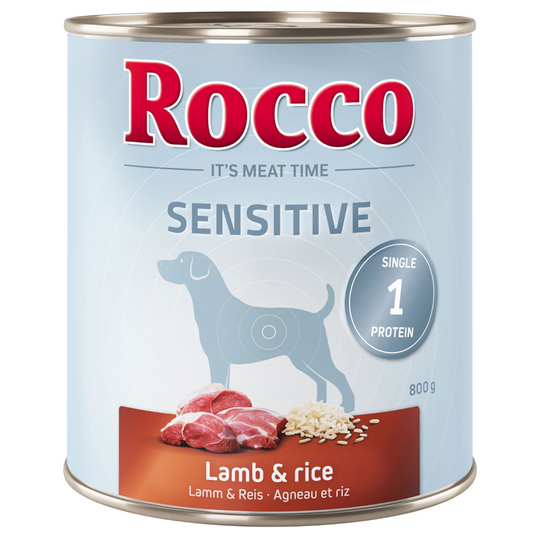 Rocco Sensitive 6 x 800 g - lammas & riisi