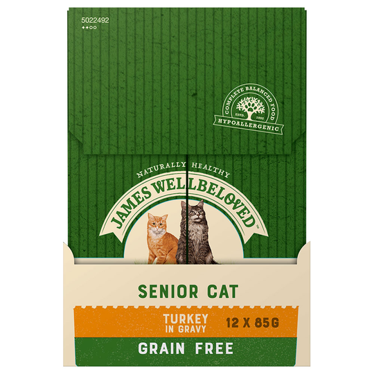 James Wellbeloved Senior Cat Grain Free kalkkuna - 48 x 85 g