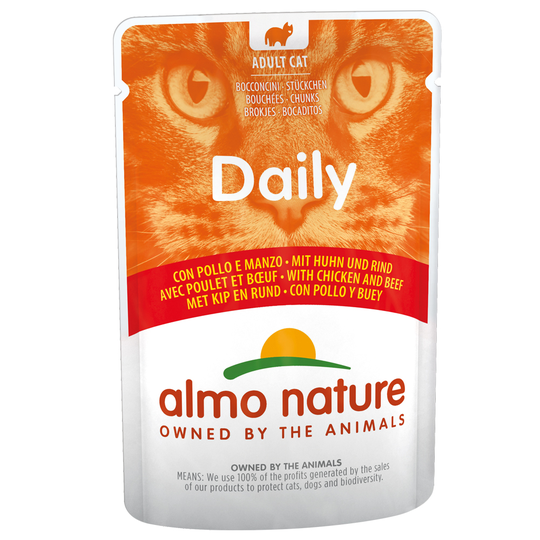 Almo Nature Daily Menu Pouch 6 x 70 g - kana & nauta