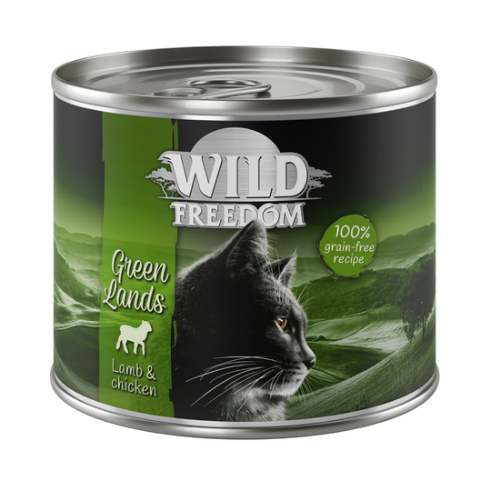 5 + 1 kaupan päälle! Wild Freedom 6 x 200 g - Green Lands - lammas & kana 6 x 200 g