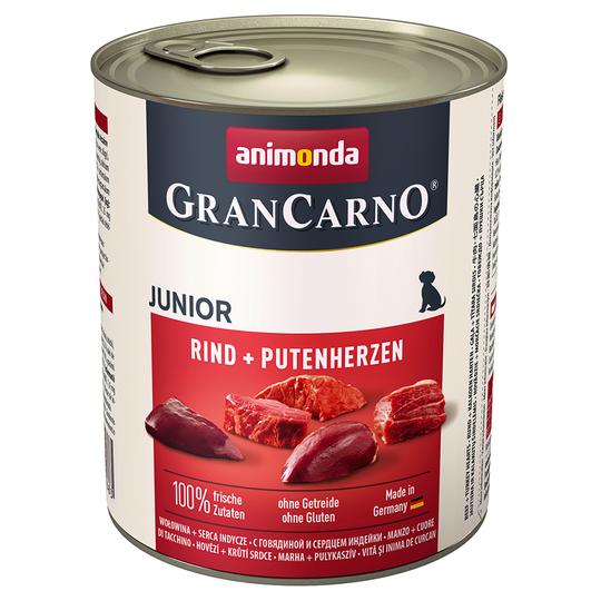 Animonda GranCarno Original Junior 6 x 800 g - nauta & kalkkunansydän