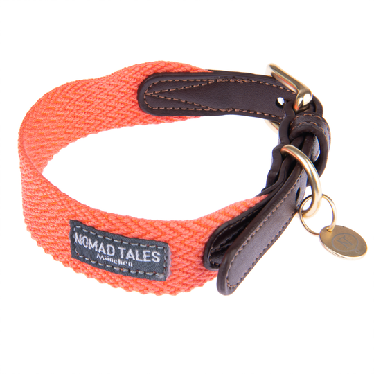 Nomad Tales Bloom -kaulapanta, coral - XS-koko: kaulanympärys 28 - 34 cm, L 25 mm