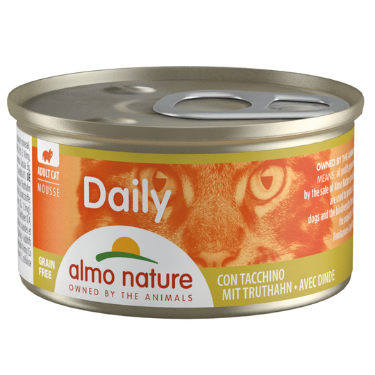 Almo Nature Daily Menu -säästöpakkaus 24 x 85 g - kalkkunamousse