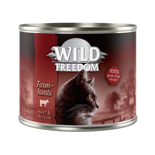 5 + 1 kaupan päälle! Wild Freedom 6 x 200 g - Farmlands nauta & kana 6 x 200 g