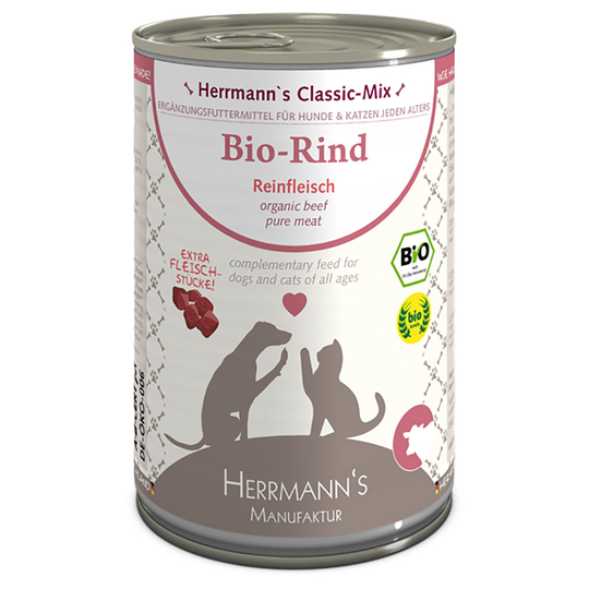 Herrmanns Pure Meat 6 x 400 g - luomunaudanliha