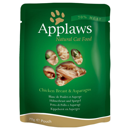 Applaws Pouch in Broth -kissanruoka 12 x 70 g - kananrinta & parsa
