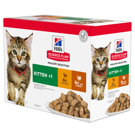 Hill's Science Plan Kitten - 12 x 85 g siipikarjalajitelma