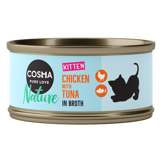 Cosma Nature Kitten 6 x 70 g - kana & tonnikala