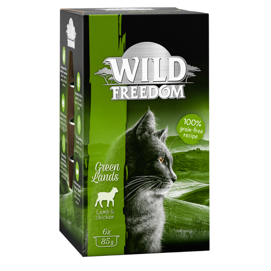 Wild Freedom Adult -rasiat 6 x 85 g - Green Lands - lammas & kana