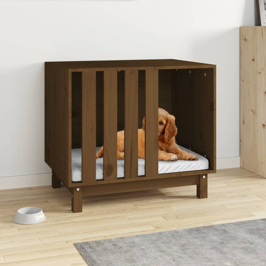 vidaXL Koirankoppi hunajanruskea 70x50x62 cm täysi mänty