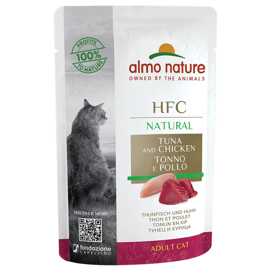 Almo Nature HFC Natural Pouch 6 x 55 g - tonnikala & kana