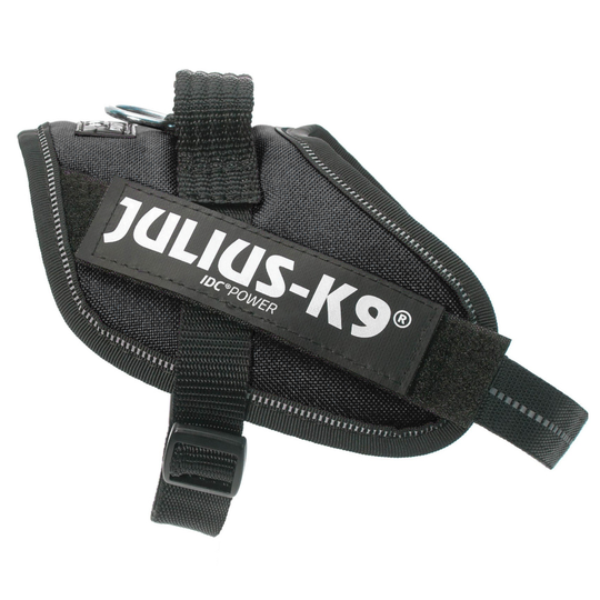 JULIUS-K9 IDC® Power -koiranvaljaat, musta - rinnanympärys 40 - 53 cm (Mini-Mini-koko)