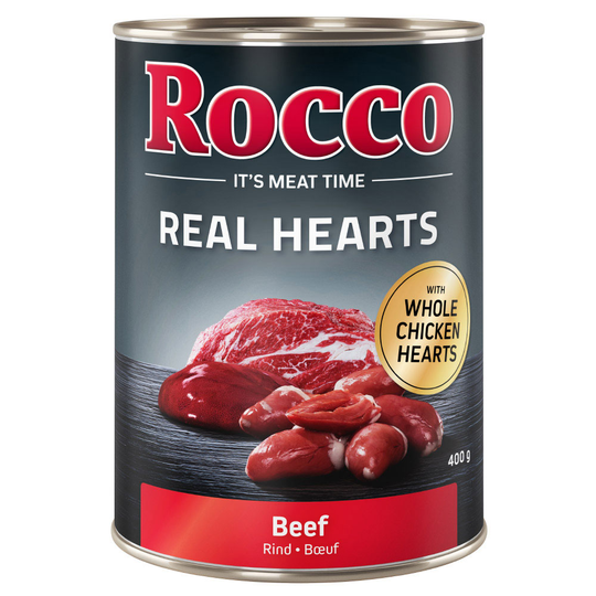 Rocco Real Hearts 6 x 400 g - nauta & kanansydämet