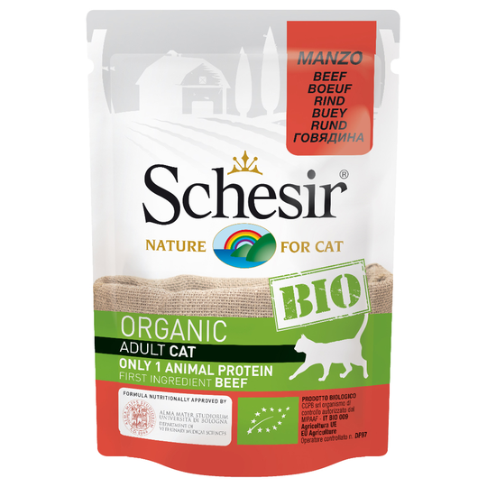 Schesir Organic Pouch 6 x 85 g - luomunauta