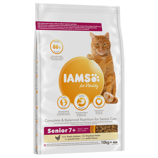 Iams kissanruoka erikoishintaan: 10% alennusta! - Senior Chicken (10 kg)