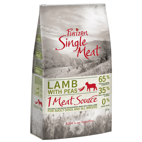 Purizon Single Meat Adult Lamb & Peas - 12 kg