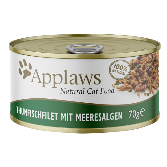 Applaws in Broth -kissanruoka 6 x 70 g - tonnikala & merilevä