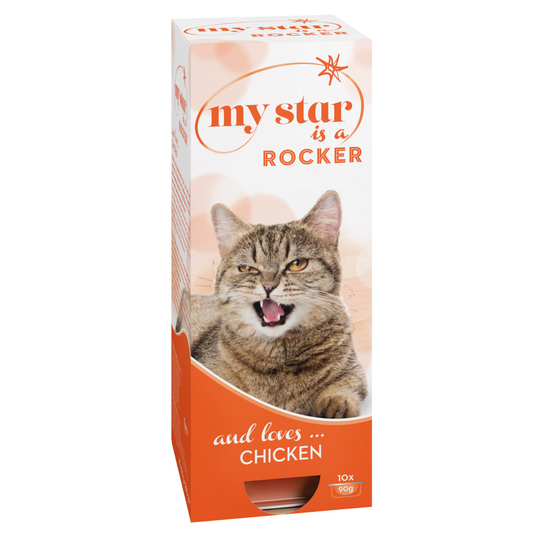 My Star -kokeilupakkaus 10 x 90 g - Rocker-mousse - kana