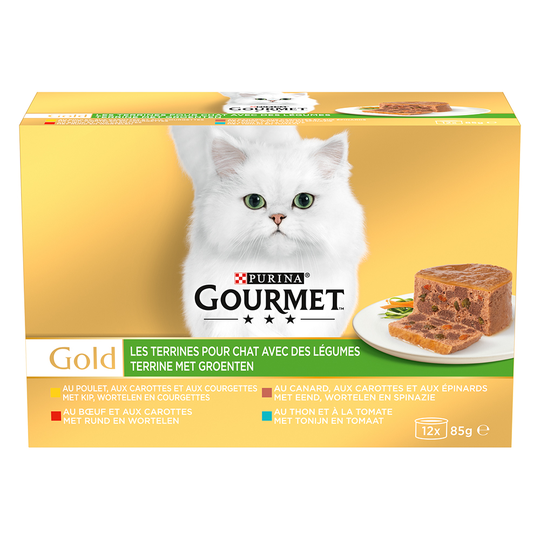 Gourmet Gold Terrine 12 x 85 g - vihanneksilla