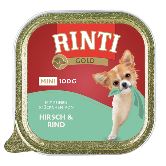 RINTI Gold Mini -megapakkaus 48 x 100 g - peura & nauta