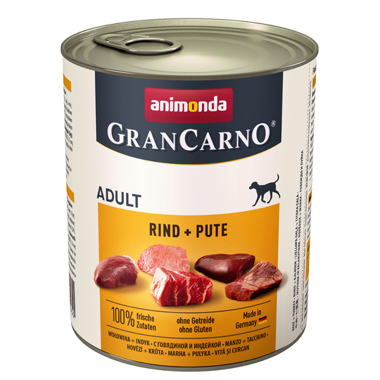 Animonda GranCarno Original Adult 6 x 800 g - nauta & kalkkuna