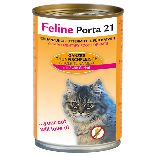 Feline Porta 21 - 12 x 400 g - tonnikala & surimi (viljaton)