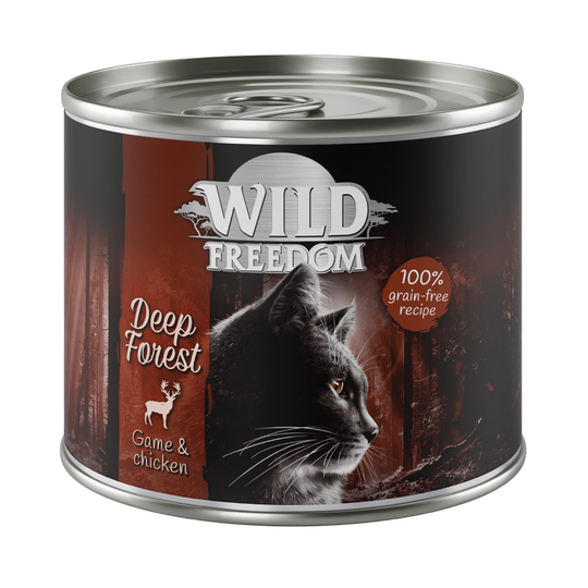5 + 1 kaupan päälle! Wild Freedom 6 x 200 g - Deep Forest - peura & kana 6 x 200 g