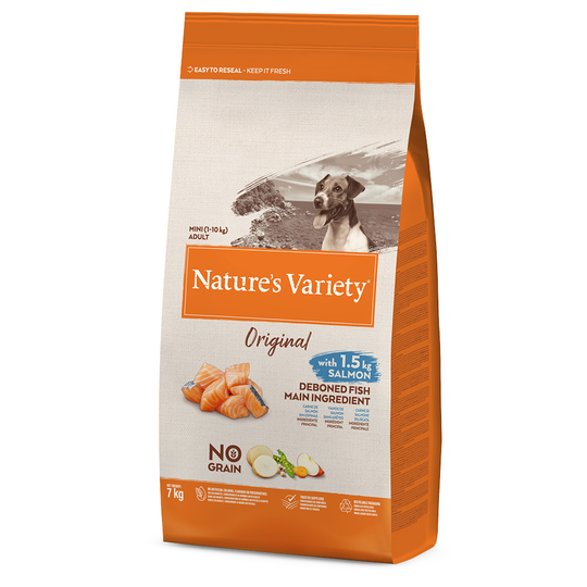 Nature's Variety Original No Grain Mini Adult lohi - 7 kg
