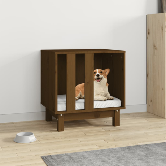 vidaXL Koirankoppi hunajanruskea 50x40x52 cm täysi mänty