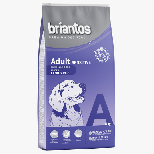 Briantos-koiranruoka 13 + 1 kg kaupan päälle! - Adult Sensitive
